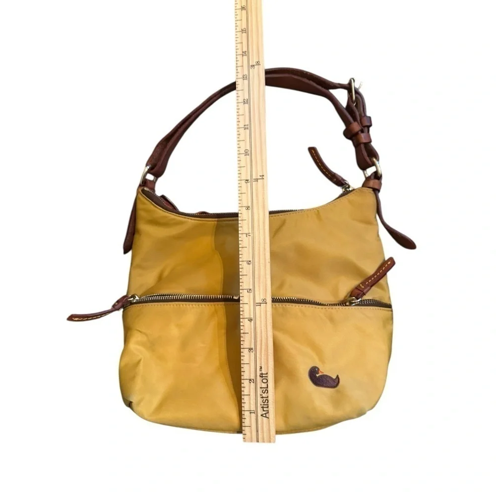▶️ Dooney & Bourke ◀️ Mustard Gold / Yellow Camden nylon hobo bag